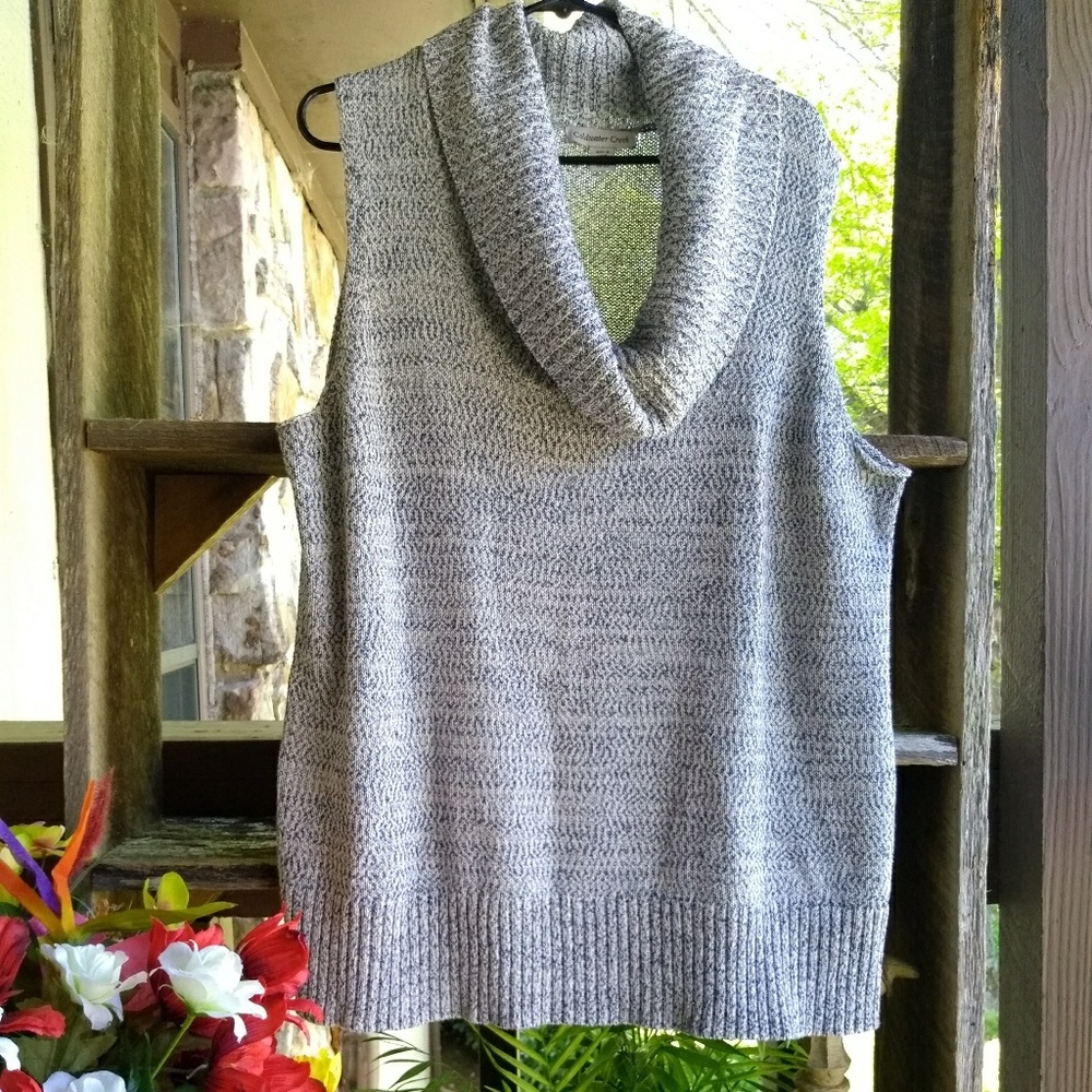 Coldwater Creek Cowl Neck Sleeveless Sweater